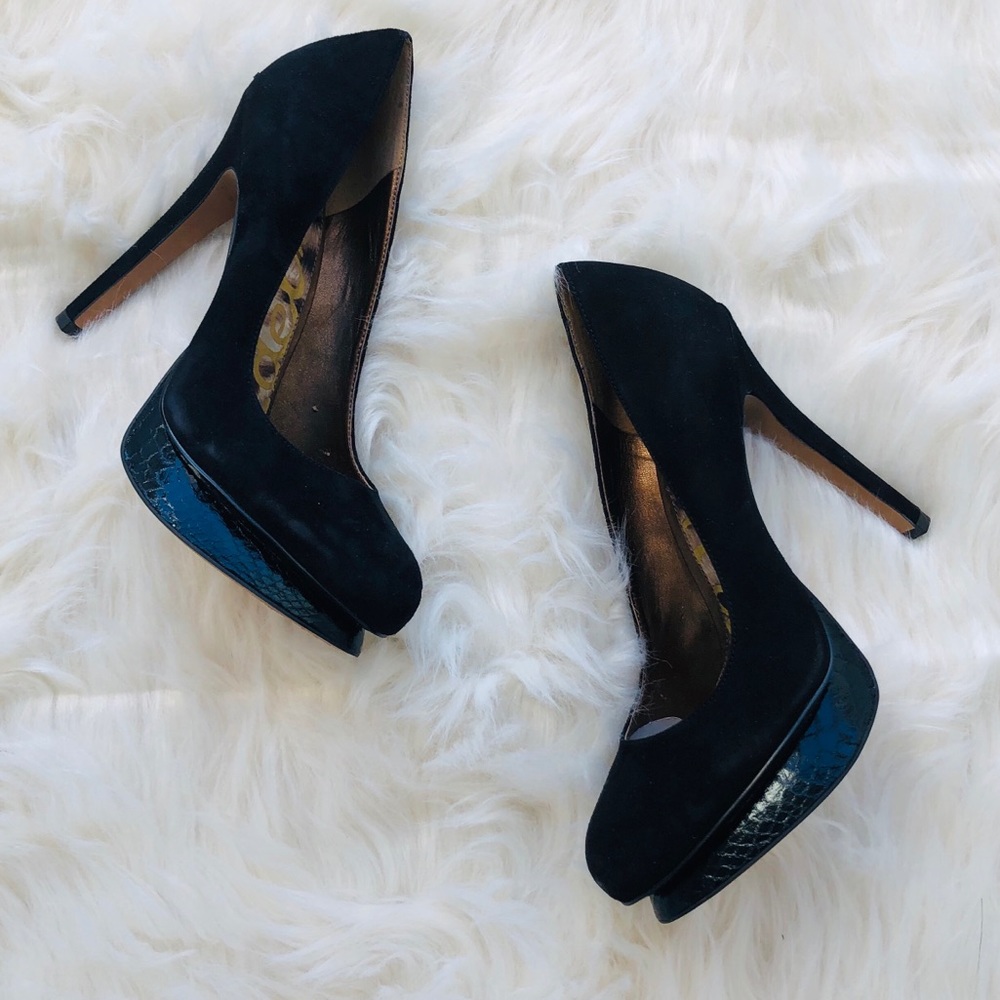 Sam Edelman Black Platform Pumps
